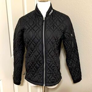 SPYDER Womens Full Zip Insulated Quilted Puffer Jacket Black Size Medium/8